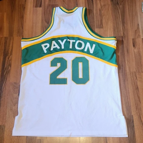 Gary Payton Seattle SuperSonics Mitchell & Ness Swingman Basketball Jersey #20 - Picture 6 of 12